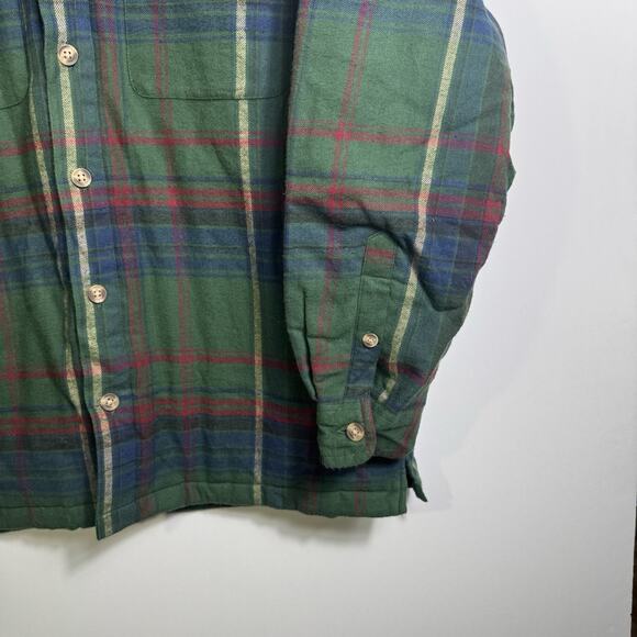 Sun River Plaid Quilted Flannel Shacket Jacket Green Blue Red Size M NWT - Picture 4 of 10